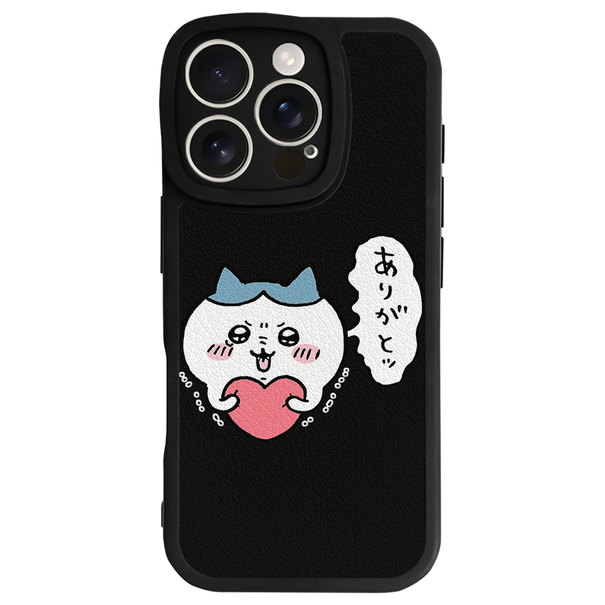 （画像用） ちいかわ ハチワレ Chii-kawa hachiware 【iPhone 16シリーズ対応】シリコンスマホケース（レザー調） 材質：シリコン